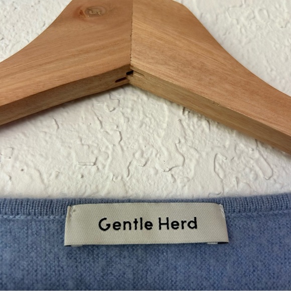 100% Cashmere Boatneck Sweater (Dusty Blue) - Gentle Herd xl - Picture 9 of 15